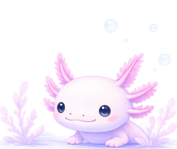 Small curious axolotl