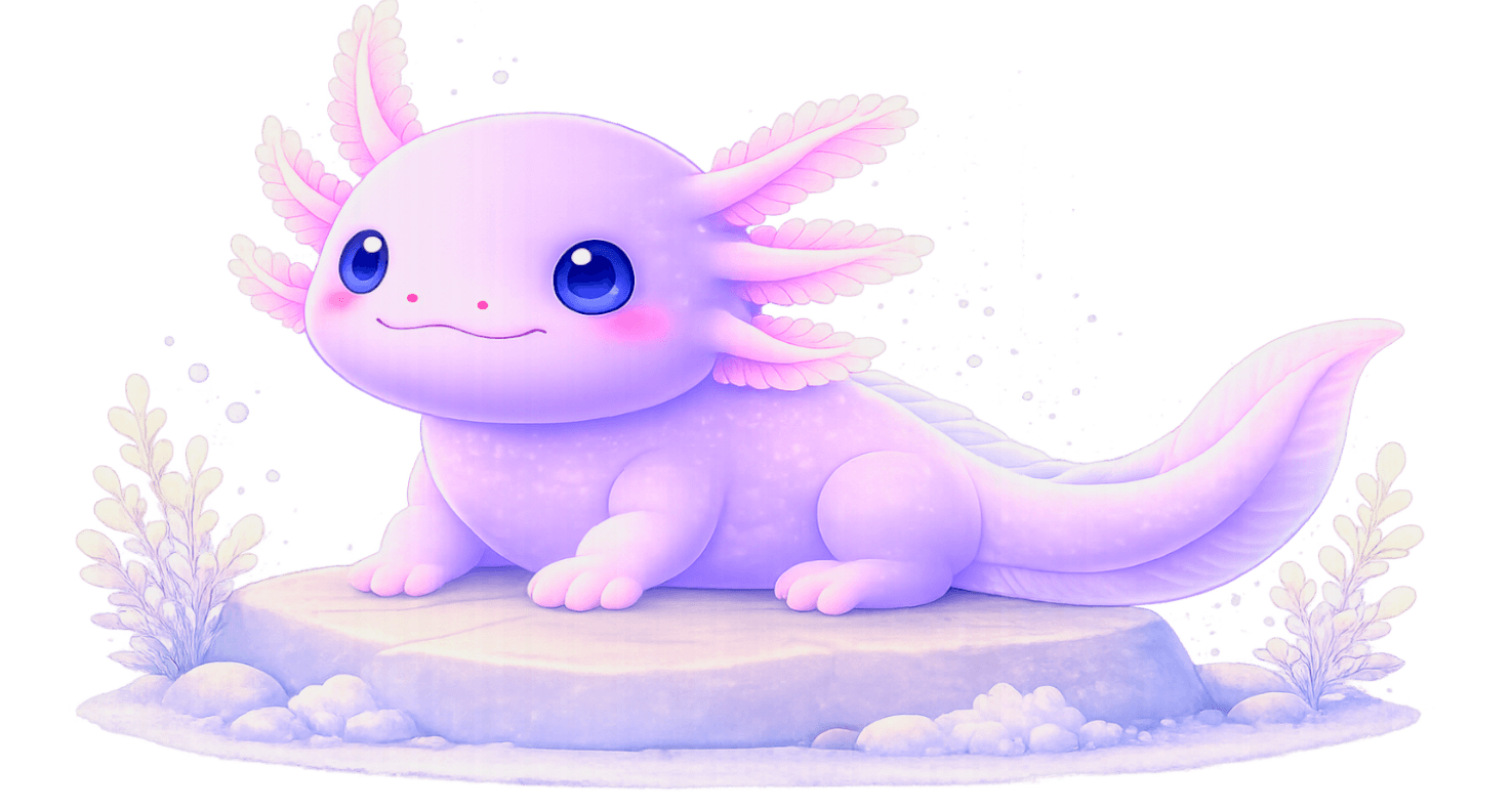 Axolotl on a rock